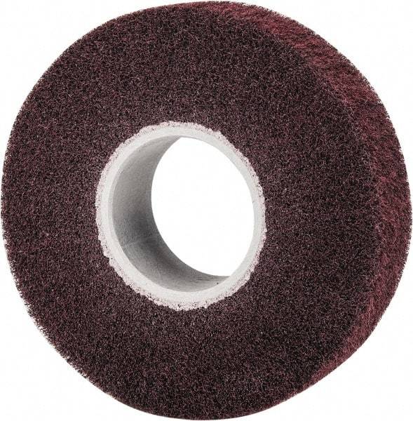 3M - 8" Diam Aluminum Oxide Finishing Flap Wheel - 3" Hole, 2" Wide, Density 5, Nonwoven, Medium Grade, 3,200 Max RPM - Exact Tool & Supply