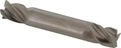 Accupro - 12mm, 16mm LOC, 12mm Shank Diam, 76mm OAL, 4 Flute, Solid Carbide Square End Mill - Double End, Uncoated, Spiral Flute, 40° Helix, Centercutting, Right Hand Cut, Right Hand Flute - Exact Tool & Supply