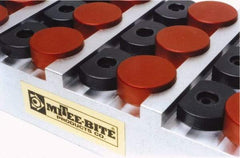 Mitee-Bite - 3/8" Mild Steel Hex, 5/8-11 Stud Thread, Symmetrical Hex Clamp - 35/64" Hex Height, 6,000 Lb Holding Force, Mild Steel Stud, 1-1/8" Long Thread, 100 Ft/Lb Torque, 4 Clamps - Exact Tool & Supply