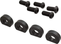 Mitee-Bite - 5/16" Mild Steel Hex, 1/2-13 Stud Thread, Symmetrical Hex Clamp - 29/64" Hex Height, 4,000 Lb Holding Force, Mild Steel Stud, 29/32" Long Thread, 65 Ft/Lb Torque, 4 Clamps - Exact Tool & Supply