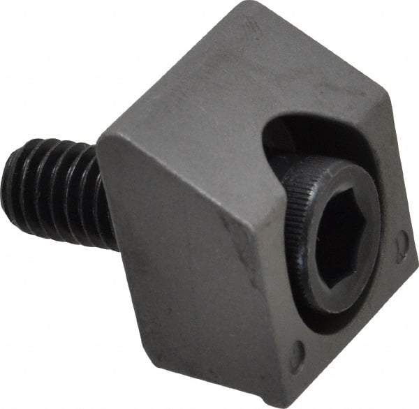 Mitee-Bite - 3/8-16 Screw Thread, 1" Wide x 1/4" High, Smooth Steel Standard Style Screw Mount Toe Clamp - 6,000 Lb Holding Force, 360" Lb Torque, 30 Lb Ft Torque, 23/32" Long Extension, 0.05" Throw, 4 Clamps in Package - Exact Tool & Supply