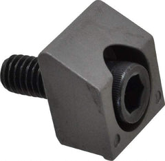 Mitee-Bite - 3/8-16 Screw Thread, 1" Wide x 1/4" High, Smooth Steel Standard Style Screw Mount Toe Clamp - 6,000 Lb Holding Force, 360" Lb Torque, 30 Lb Ft Torque, 23/32" Long Extension, 0.05" Throw, 4 Clamps in Package - Exact Tool & Supply