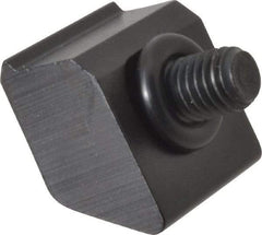 Mitee-Bite - 1/2-13 Screw Thread, 1-1/2" Wide x 3/8" High, Serrated Steel Standard Style Screw Mount Toe Clamp - 12,000 Lb Holding Force, 1,300" Lb Torque, 108.33 Lb Ft Torque, 0.77" Long Extension, 0.075" Throw, 2 Clamps in Package - Exact Tool & Supply
