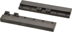 Mitee-Bite - 2 Piece, 5-3/4 x 1-1/4" Magnetic Chuck Gripping Rails - 0.58" High, Carbon Steel, Black Oxide Finish - Exact Tool & Supply