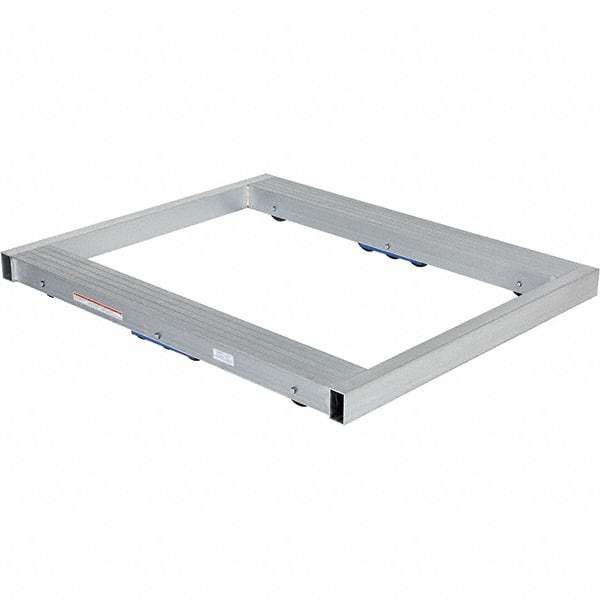 Vestil - 8,000 Lb Capacity Aluminum Pallet Dolly - 48" Long x 40" Wide x 4-1/4" High, 3" Wheels - Exact Tool & Supply