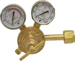 Victor - 300 CGA Inlet Connection, Male Fitting, 15 Max psi, Acetylene Welding Regulator - 9/16-18 Thread - Exact Tool & Supply