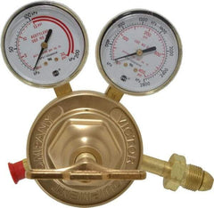 Victor - 510 CGA Inlet Connection, Male Fitting, 15 Max psi, Acetylene Welding Regulator - 9/16-18 Thread - Exact Tool & Supply