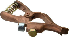 Value Collection - 1 Inch Jaw Opening, 3 Inch Jaw Depth, 200 Amp Rating, Copper Welding Ground Clamp - 6 Inch Long - Exact Tool & Supply