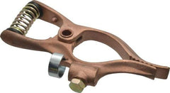 Value Collection - 1-1/2 Inch Jaw Opening, 4 Inch Jaw Depth, 300 Amp Rating, Copper Welding Ground Clamp - 8 Inch Long - Exact Tool & Supply
