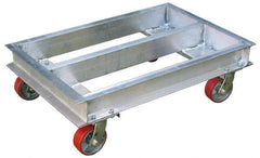 Vestil - 2,000 Lb Capacity Aluminum Flush Open Frame Dolly - 36" Long x 21" Wide x 10" High, 5" Wheels - Exact Tool & Supply