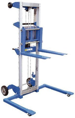 Vestil - 500 Lb Capacity, 47" Lift Height, Straddle Base Manually Operated Lift - Exact Tool & Supply