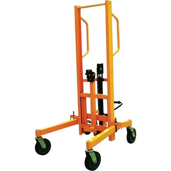 Wesco Industrial Products - 880 Lb Load Capacity, 30 & 55 Gal Drum Truck - 54-3/4" Wide x 71-1/4" High, 4 Steel Wheels - Exact Tool & Supply