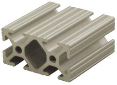 80/20 Inc. - 97 Inches Long x 1 Inch Wide x 2 Inches High, T Slotted Aluminum Extrusion - 0.7914 Square Inches, Clear Anodized Finish - Exact Tool & Supply