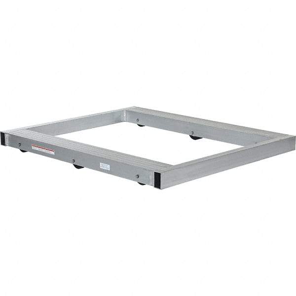 Vestil - 4,000 Lb Capacity Aluminum Pallet Dolly - 48" Long x 40" Wide x 4-1/4" High, 3" Wheels - Exact Tool & Supply