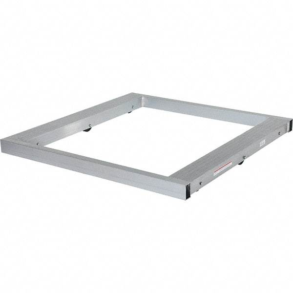 Vestil - 4,000 Lb Capacity Aluminum Pallet Dolly - 48" Long x 48" Wide x 4-1/4" High, 3" Wheels - Exact Tool & Supply