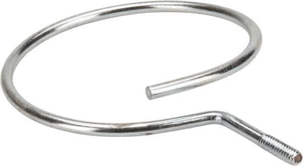 Cooper B-Line - 4" Pipe, 1/4-20" Rod, Steel Threaded Bridle Rings - Silver, Zinc Plated, 50 Lb Capacity - Exact Tool & Supply