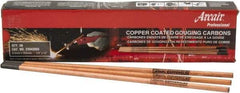 Victor - 12" Long, 1/4" Diam, Copper Arc Welding Electrode - DC Copperclad Pointed Electrodes - Exact Tool & Supply