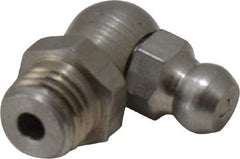 PRO-LUBE - 90° Head Angle, M8x1.0 Metric Stainless Steel Standard Grease Fitting - 9mm Hex - Exact Tool & Supply