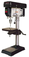 Jet - 15" Swing, Step Pulley Drill Press - 16 Speed, 3/4 hp, Single Phase - Exact Tool & Supply