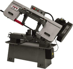 Jet - 9 x 13" Max Capacity, Manual Step Pulley Horizontal Bandsaw - 82, 132, 170 & 235 SFPM Blade Speed, 115/230 Volts, 45°, 1.5 hp, 1 Phase - Exact Tool & Supply