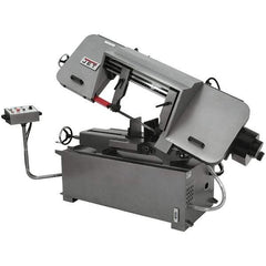 Jet - 12 x 35" Max Capacity, Semi-Automatic Variable Speed Pulley Horizontal Bandsaw - 82 to 262 SFPM Blade Speed, 230 Volts, 45°, 3 hp, 3 Phase - Exact Tool & Supply