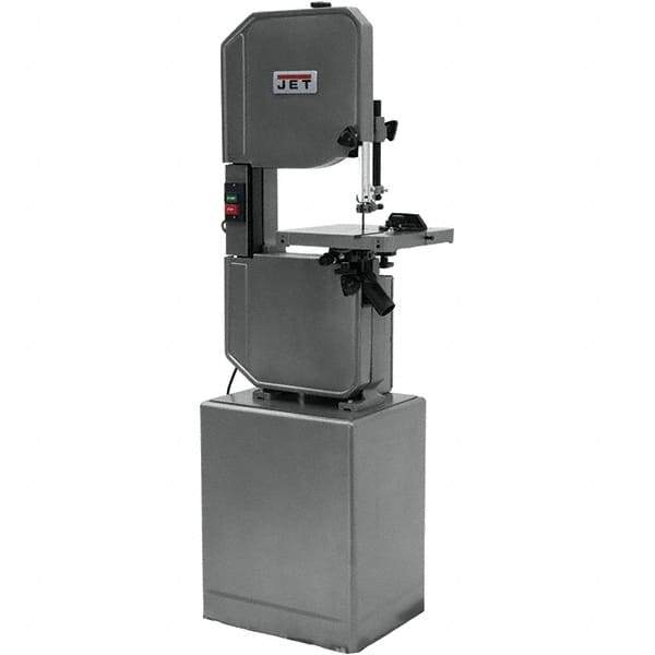 Jet - 13-1/2 Inch Throat Capacity, Variable Speed Pulley Vertical Bandsaw - 2600 (Wood), 90 to 340 (Metal) SFPM, 1 HP, Single Phase - Exact Tool & Supply