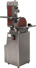 Jet - 48 Inch Long x 6 Inch Wide Belt, 12 Inch Diameter, Vertical Combination Sanding Machine - 2,850 Ft./min Belt Speed, 1-1/2 HP, Single Phase - Exact Tool & Supply