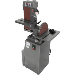 Jet - 48 Inch Long x 6 Inch Wide Belt, 12 Inch Diameter, Horizontal and Vertical Combination Sanding Machine - 2,850 Ft./min Belt Speed, 1-1/2 HP, Single Phase - Exact Tool & Supply