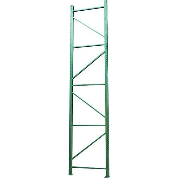 Vestil - 24,000 Lb Capacity Heavy-Duty Framing Upright Pallet Storage Rack - 42" Wide x 120" High x 42" Deep, Green - Exact Tool & Supply