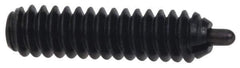 Vlier - 8-32, 5/8" Thread Length, 3/32" Plunger Projection, Steel Threaded Spring Plunger - 0.069 - 0.07" Max Plunger Diam, 5/8" Plunger Length, 2.7 Lb Init End Force, 7.3 Lb Final End Force - Exact Tool & Supply