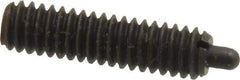 Vlier - 8-32, 5/8" Thread Length, 3/32" Plunger Projection, Steel Threaded Spring Plunger - 0.069 - 0.07" Max Plunger Diam, 5/8" Plunger Length, 2.7 Lb Init End Force, 7.3 Lb Final End Force - Exact Tool & Supply