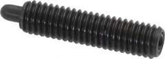 Vlier - 10-32, 3/4" Thread Length, 1/8" Plunger Projection, Steel Threaded Spring Plunger - 0.091 - 0.092" Max Plunger Diam, 3/4" Plunger Length, 2.9 Lb Init End Force, 11.1 Lb Final End Force - Exact Tool & Supply