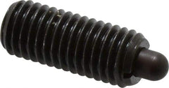 Vlier - 5/8-11, 1-1/2" Thread Length, 5/16" Plunger Projection, Steel Threaded Spring Plunger - 0.308 - 0.31" Max Plunger Diam, 1-1/2" Plunger Length, 10.5 Lb Init End Force, 25.5 Lb Final End Force - Exact Tool & Supply