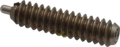 Vlier - 6-32, 17/32" Thread Length, 1/16" Plunger Projection, Stainless Steel Threaded Spring Plunger - 0.044 - 0.045" Max Plunger Diam, 17/32" Plunger Length, 1.5 Lb Init End Force, 4.5 Lb Final End Force - Exact Tool & Supply