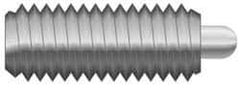 Vlier - M8 x 1.25, 0.866" Thread Length, 0.118" Plunger Projection, Steel Threaded Spring Plunger - 0.138" Max Plunger Diam, 0.866" Plunger Length, 2.02 Lb Init End Force, 7.87 Lb Final End Force - Exact Tool & Supply