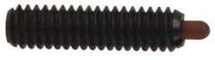 Vlier - 8-32, 5/8" Thread Length, 3/32" Plunger Projection, Steel Threaded Spring Plunger - 0.068 - 0.07" Max Plunger Diam, 5/8" Plunger Length, 2.7 Lb Init End Force, 7.3 Lb Final End Force - Exact Tool & Supply