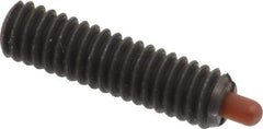 Vlier - 8-32, 5/8" Thread Length, 3/32" Plunger Projection, Steel Threaded Spring Plunger - 0.068 - 0.07" Max Plunger Diam, 5/8" Plunger Length, 2.7 Lb Init End Force, 7.3 Lb Final End Force - Exact Tool & Supply