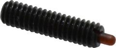 Vlier - 8-32, 5/8" Thread Length, 3/32" Plunger Projection, Steel Threaded Spring Plunger - 0.068 - 0.07" Max Plunger Diam, 5/8" Plunger Length, 0.7 Lb Init End Force, 2.3 Lb Final End Force - Exact Tool & Supply