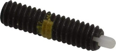 Vlier - 8-32, 5/8" Thread Length, 3/32" Plunger Projection, Steel Threaded Spring Plunger - 0.068 - 0.07" Max Plunger Diam, 5/8" Plunger Length, 0.7 Lb Init End Force, 2.3 Lb Final End Force - Exact Tool & Supply