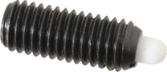 Vlier - 1/2-13, 1-1/4" Thread Length, 1/4" Plunger Projection, Steel Threaded Spring Plunger - 0.246 - 1/4" Max Plunger Diam, 1-1/4" Plunger Length, 2.7 Lb Init End Force, 9.3 Lb Final End Force - Exact Tool & Supply