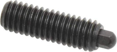 Vlier - 3/8-16, 1-1/8" Thread Length, 3/16" Plunger Projection, Steel Threaded Spring Plunger - 3/16 (Hex)" Max Plunger Diam, 1-1/8" Plunger Length, 2.8 Lb Init End Force, 7.2 Lb Final End Force, 3/16" Hex - Exact Tool & Supply