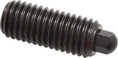 Vlier - 5/8-11, 1-1/2" Thread Length, 5/16" Plunger Projection, Steel Threaded Spring Plunger - 5/16 (Hex)" Max Plunger Diam, 1-1/2" Plunger Length, 10.5 Lb Init End Force, 25.5 Lb Final End Force, 5/16" Hex - Exact Tool & Supply