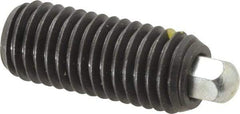 Vlier - 5/8-11, 1-1/2" Thread Length, 5/16" Plunger Projection, Steel Threaded Spring Plunger - 5/16 (Hex)" Max Plunger Diam, 1-1/2" Plunger Length, 3.5 Lb Init End Force, 10.5 Lb Final End Force, 5/16" Hex - Exact Tool & Supply
