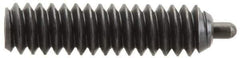 Vlier - 8-32, 5/8" Thread Length, 3/32" Plunger Projection, Steel Threaded Spring Plunger - 0.069 - 0.07" Max Plunger Diam, 5/8" Plunger Length, 0.7 Lb Init End Force, 2.3 Lb Final End Force, 0.063" Hex - Exact Tool & Supply
