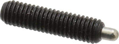Vlier - 10-32, 3/4" Thread Length, 1/8" Plunger Projection, Steel Threaded Spring Plunger - 0.091 - 0.092" Max Plunger Diam, 3/4" Plunger Length, 1.3 Lb Init End Force, 2.7 Lb Final End Force, 0.063" Hex - Exact Tool & Supply