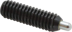 Vlier - 5/16-18, 1" Thread Length, 3/16" Plunger Projection, Steel Threaded Spring Plunger - 0.133 - 0.135" Max Plunger Diam, 1" Plunger Length, 1.5 Lb Init End Force, 4.5 Lb Final End Force, 0.093" Hex - Exact Tool & Supply