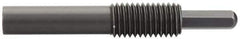 Vlier - 5/8-11, 1-1/4" Thread Length, 1" Plunger Projection, Steel Threaded Spring Plunger - 0.3100 (Hex)" Max Plunger Diam, Long, 4.37" Plunger Length, 4 Lb Init End Force, 20 Lb Final End Force, 0.31" Hex - Exact Tool & Supply