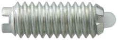 Vlier - 8-32, 7/16" Thread Length, 0.052" Plunger Projection, Steel Threaded Spring Plunger - 0.07" Max Plunger Diam, 0.437" Plunger Length, 1.5 Lb Init End Force, 4.75 Lb Final End Force - Exact Tool & Supply