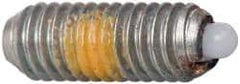 Vlier - 8-36, 7/16" Thread Length, 0.052" Plunger Projection, Steel Threaded Spring Plunger - 0.07" Max Plunger Diam, 0.437" Plunger Length, 0.5 Lb Init End Force, 1.5 Lb Final End Force - Exact Tool & Supply