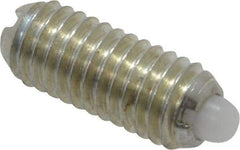 Vlier - 10-32, 0.468" Thread Length, 0.065" Plunger Projection, Steel Threaded Spring Plunger - 0.093" Max Plunger Diam, 0.468" Plunger Length, 1.75 Lb Init End Force, 6.25 Lb Final End Force - Exact Tool & Supply